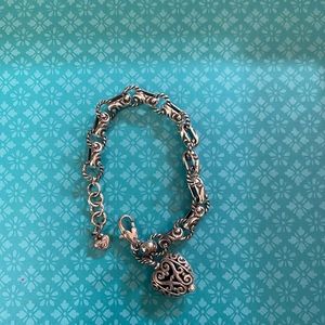 Brighton silver heart charm bracelet